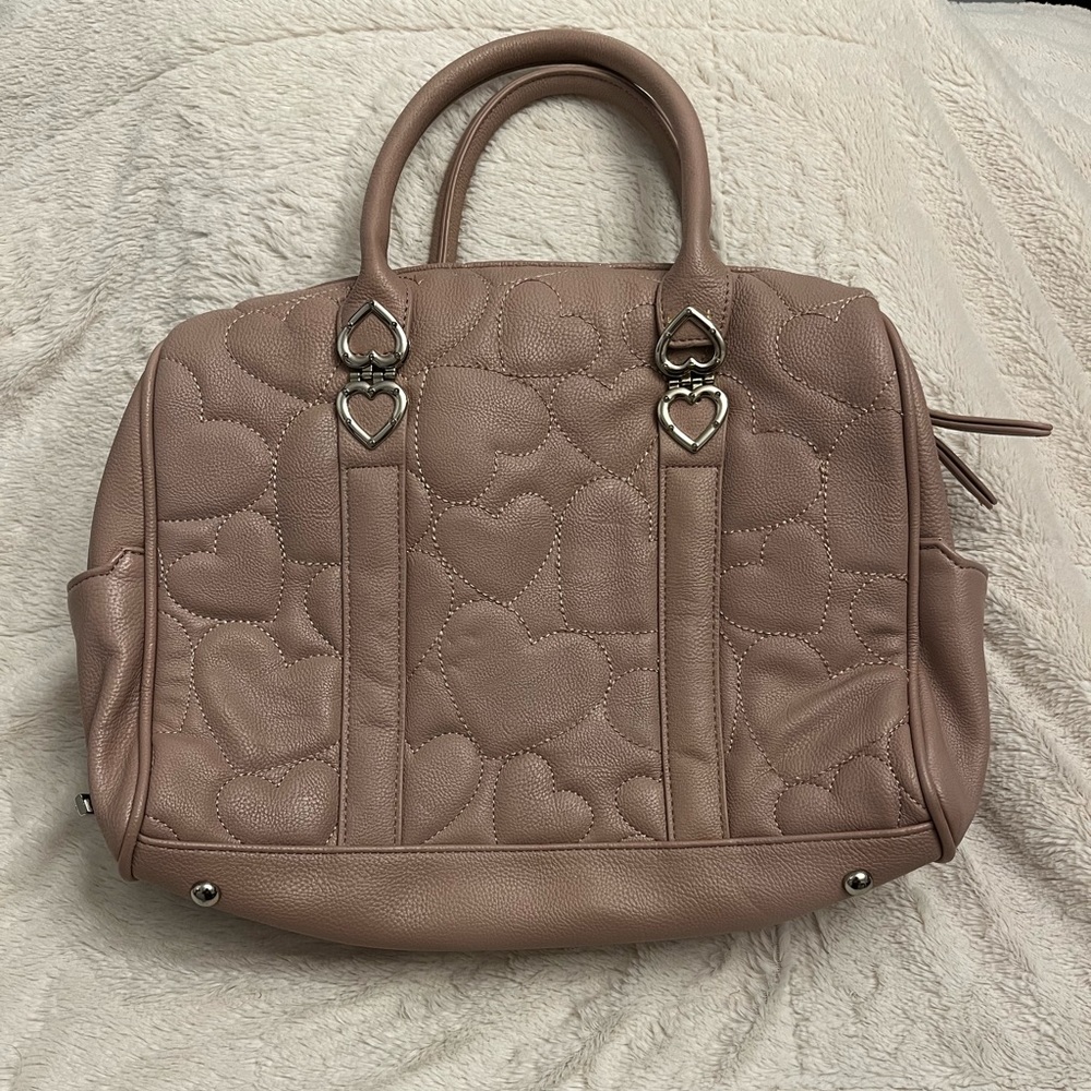 Betsey Johnson Tote bag. Pink heart. Good used condition.